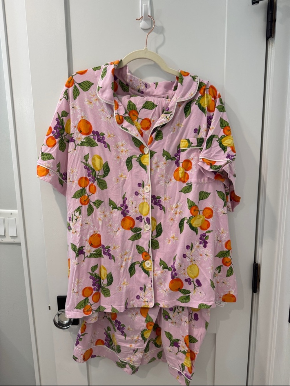 BedHead Pink Citrus & Floral capri Pajama Set